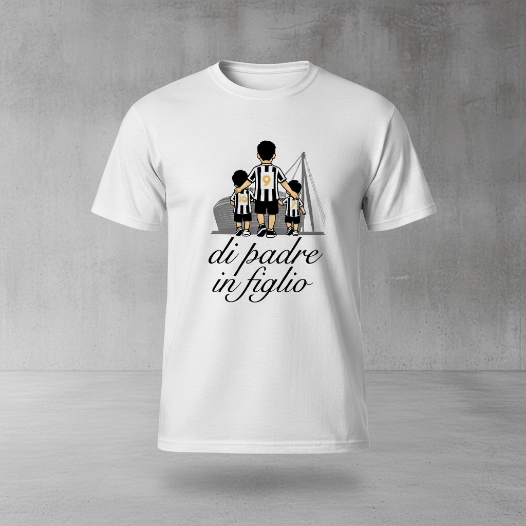 T-Shirt “DI PADRE IN FIGLIO” Juventus ⚫️⚪️