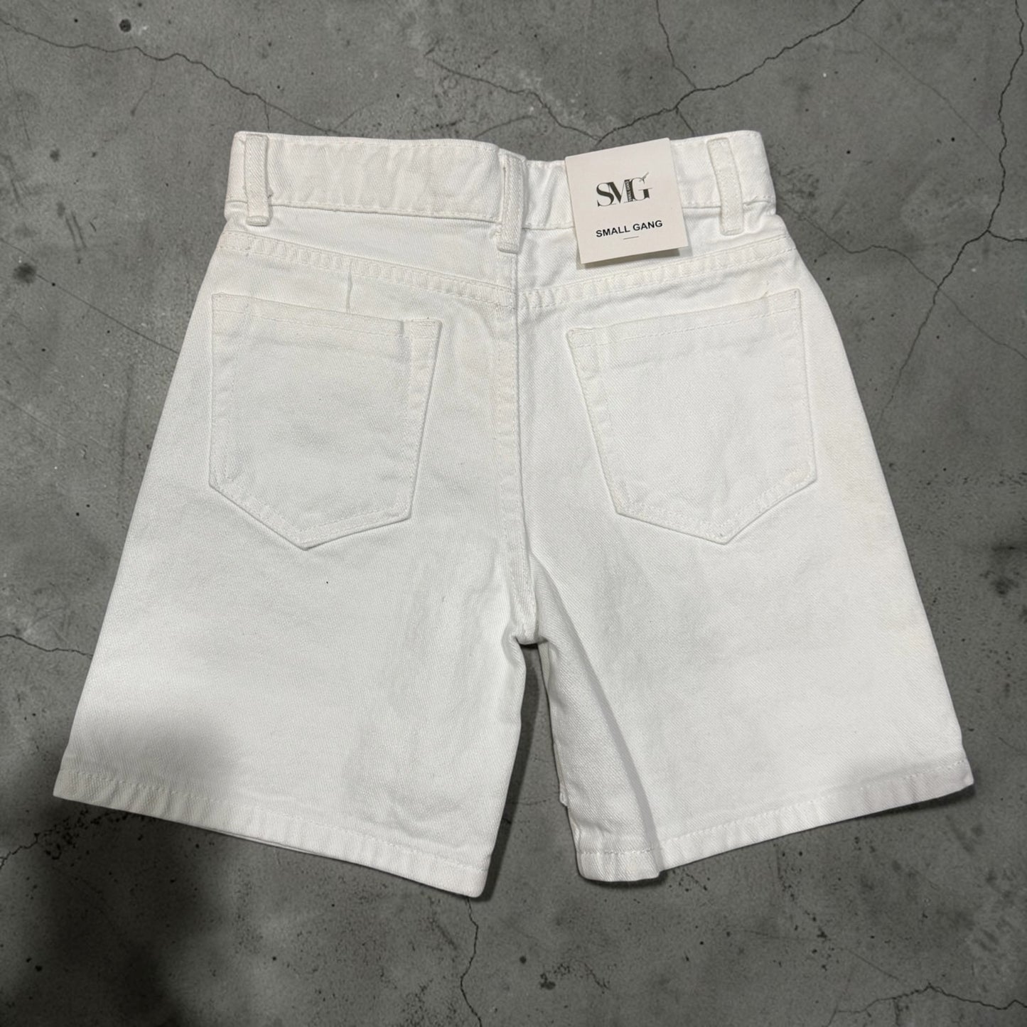 Short “WHITE DENIM”
